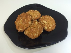 macadamia ginger anzac biscuits
